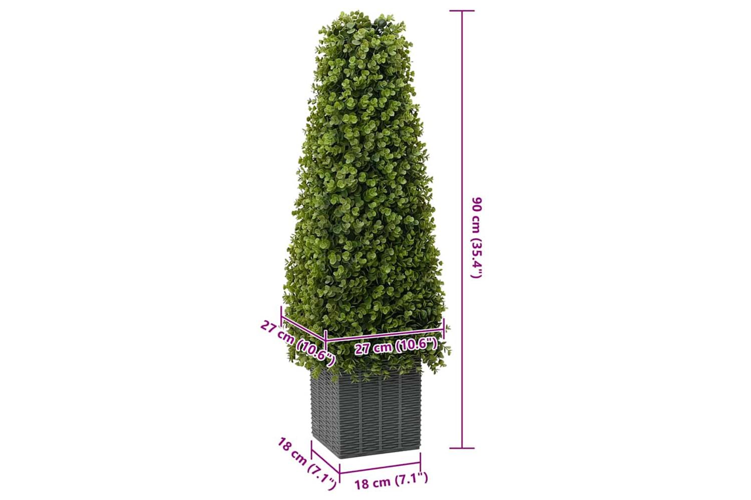 Artificial Eucalyptus Tree Green 27 X 27 X 90 Cm Plastic-6