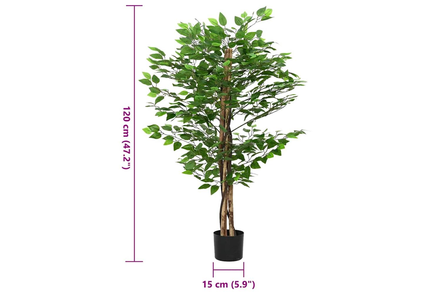 Artificial Ficus Plant 788 Leaves 120 Cm Green-5