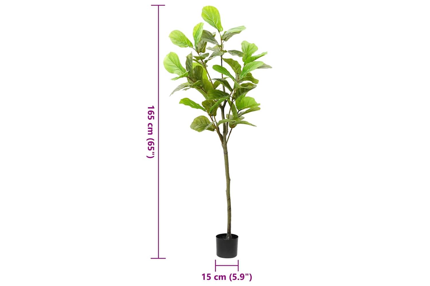 Artificial Ficus Tree 48 Leaves 165 Cm Green-5