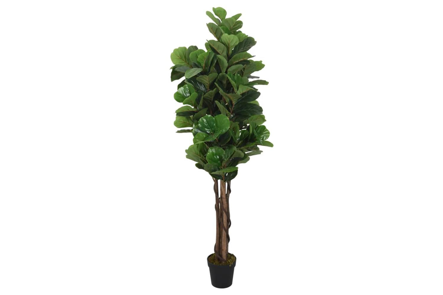 Artificial Fiddle Leaf Fig Tree 96 Leaves 80 Cm Green