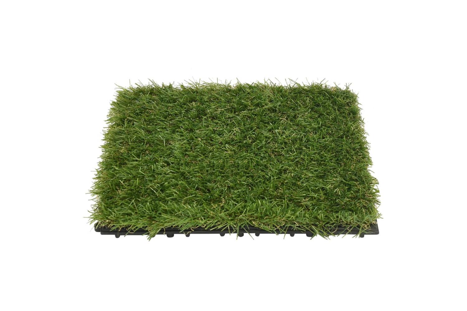 Artificial Grass Tiles 22 Pcs Green 30x30 Cm-4