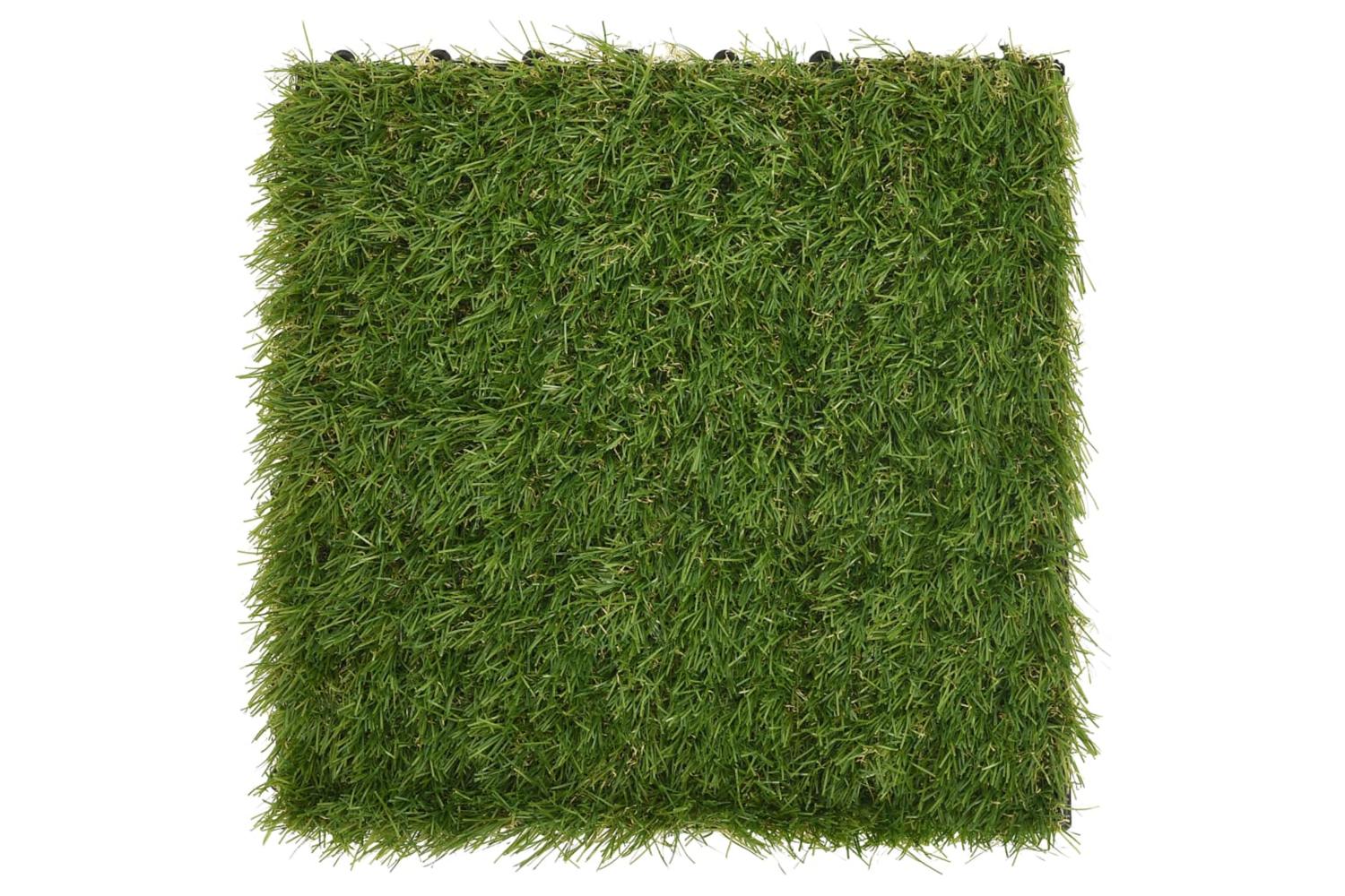 Artificial Grass Tiles 22 Pcs Green 30x30 Cm-5
