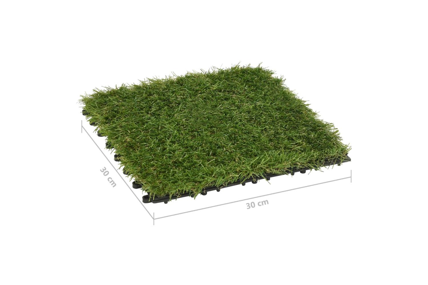 Artificial Grass Tiles 22 Pcs Green 30x30 Cm-9