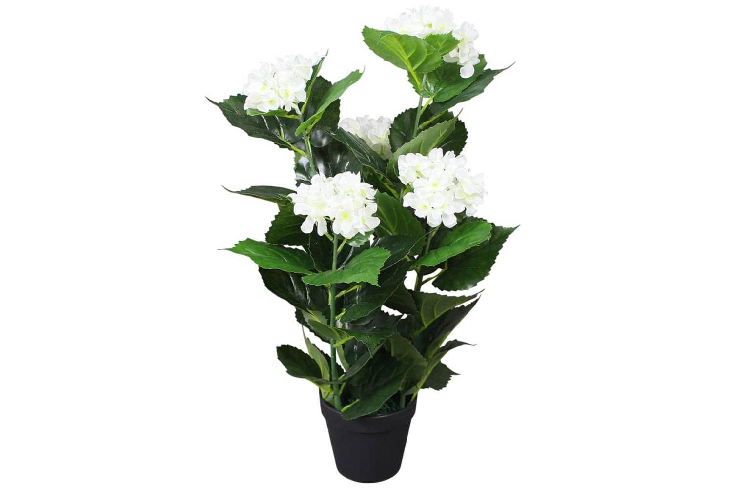 Artificial Hydrangea Plant With Pot 60 Cm White