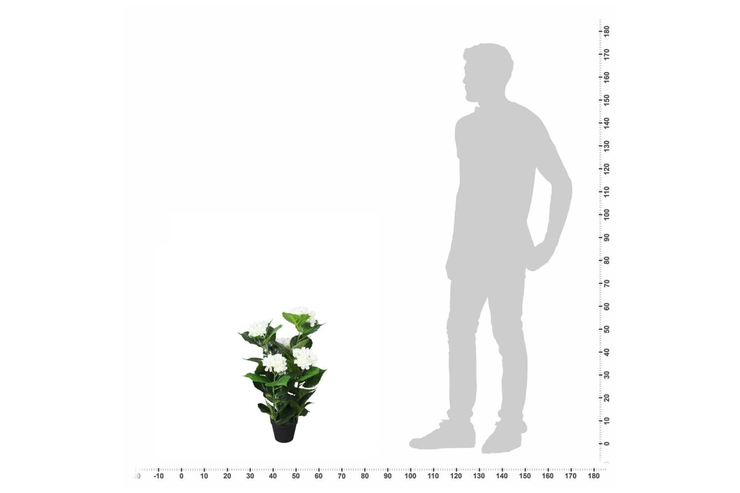 Artificial Hydrangea Plant With Pot 60 Cm White-3