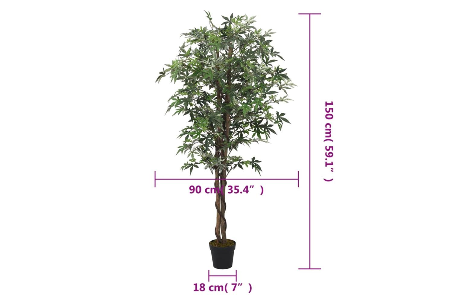 Artificial Maple Tree 504 Leaves 150 Cm Green-5