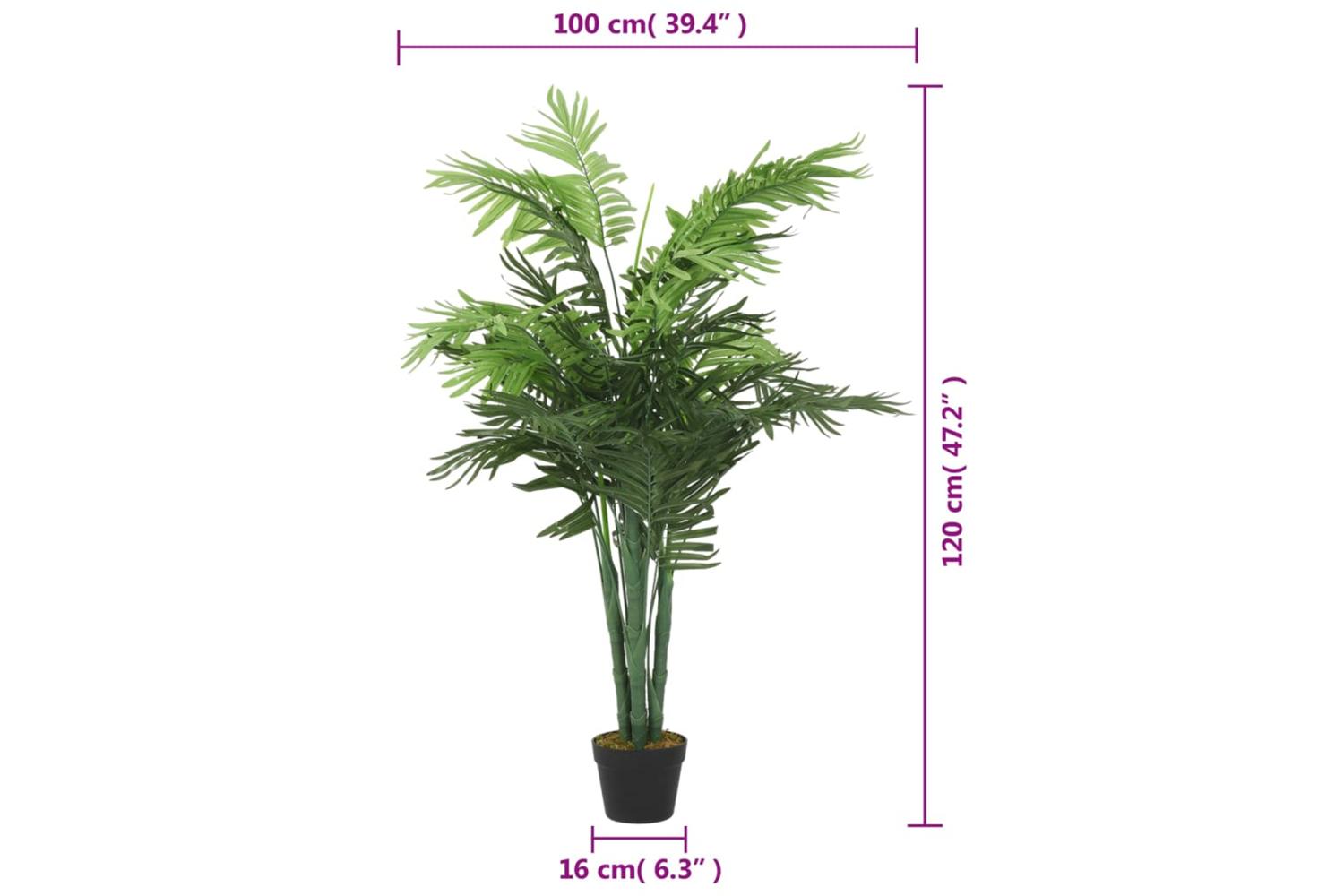Artificial Palm Tree 28 Leaves 120 Cm Green-5
