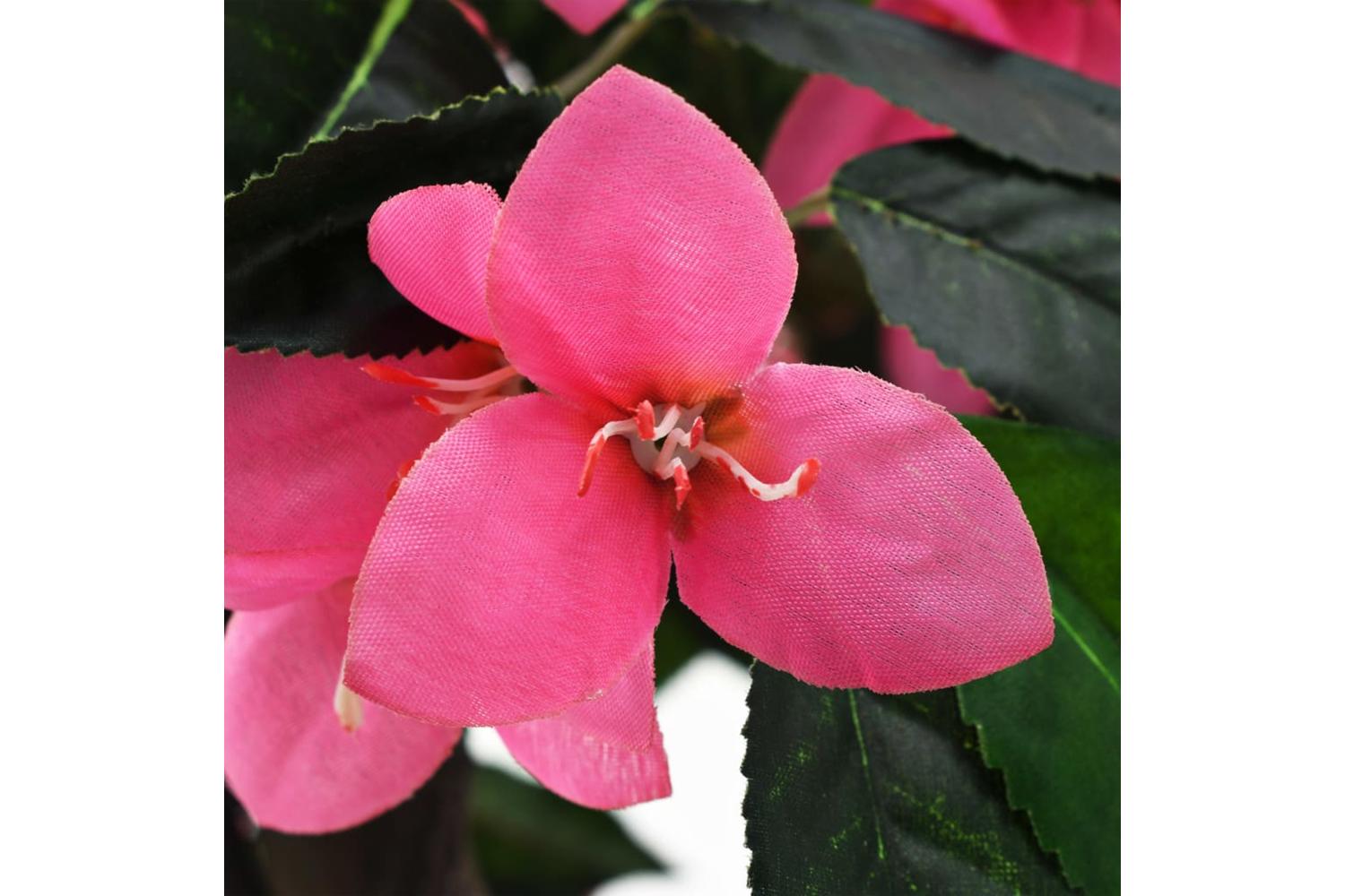 Artificial Rhododendron Plant With Pot 155 Cm Green And Pink-2