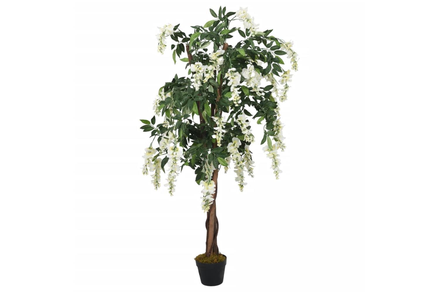 Artificial Wisteria Tree 1260 Leaves 180 Cm Green And White-2