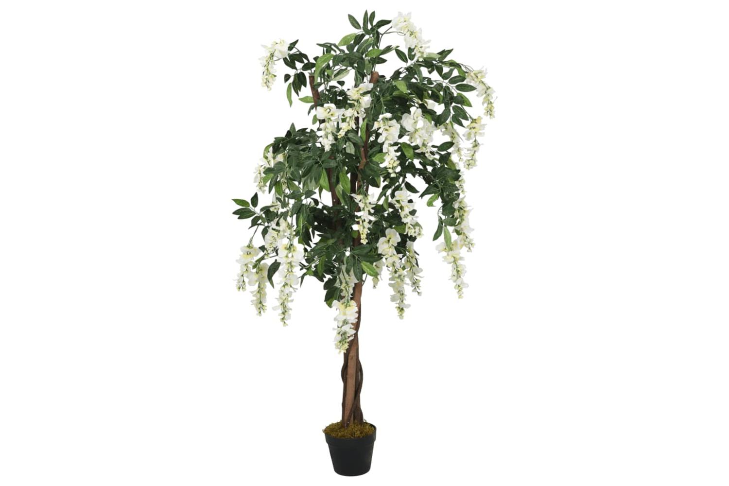 Artificial Wisteria Tree 840 Leaves 150 Cm Green And White-2