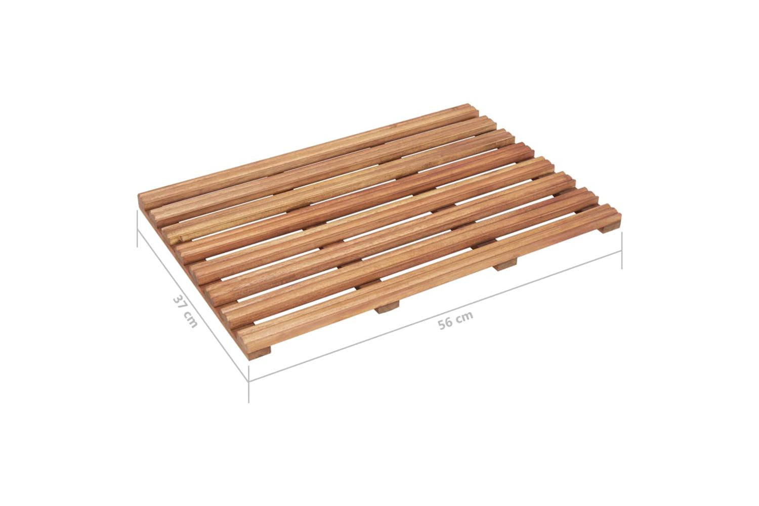 Bath Mats 2 Pcs Solid Acacia Wood 56x37 Cm-7