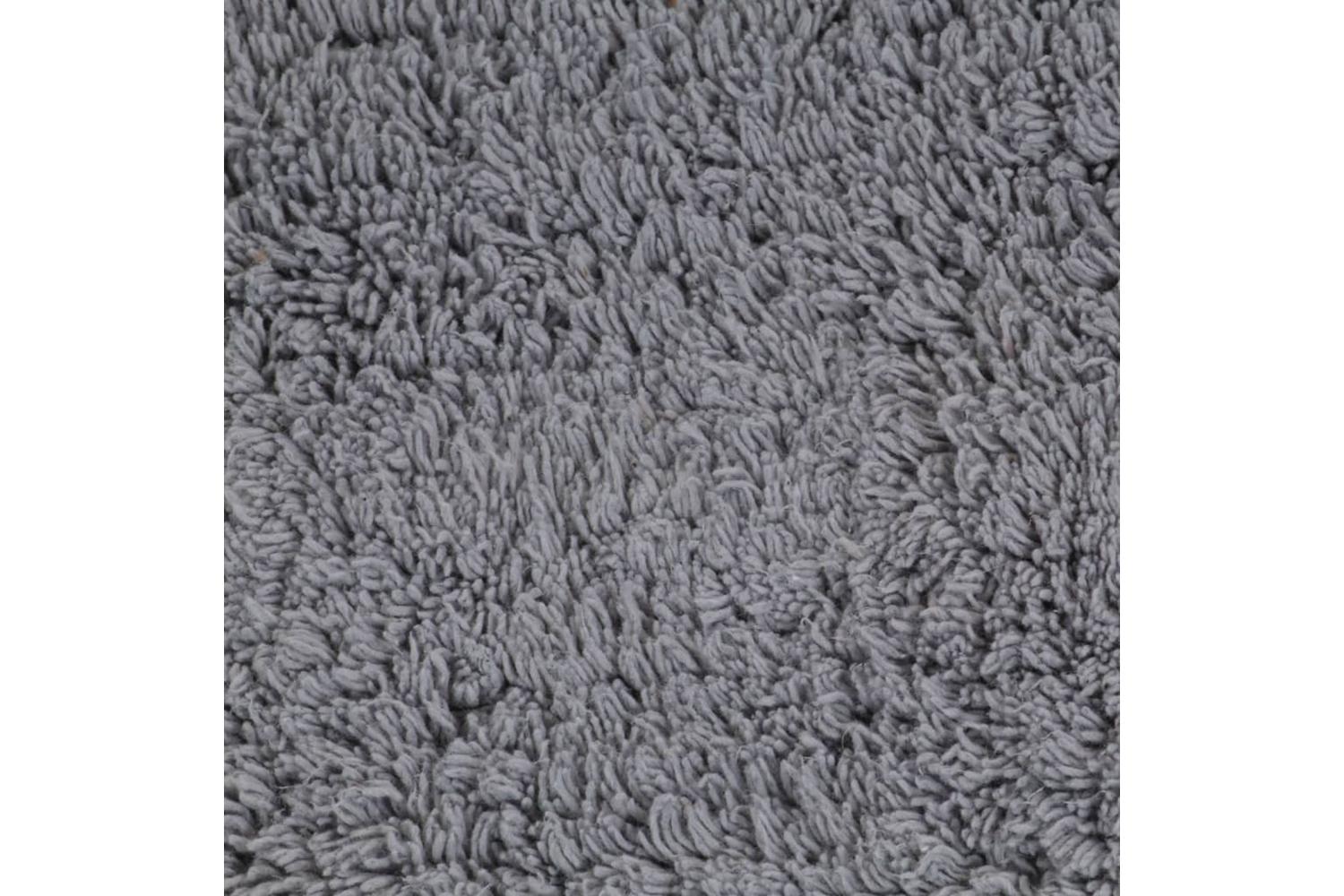 Bathroom Mat Set 2 Pieces Fabric Grey-5
