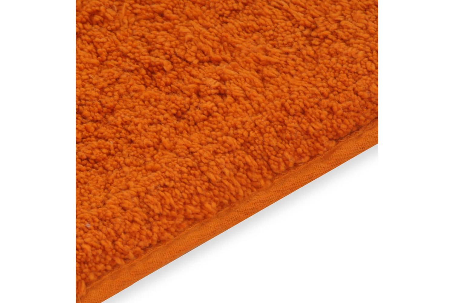 Bathroom Mat Set 2 Pieces Fabric Orange-4