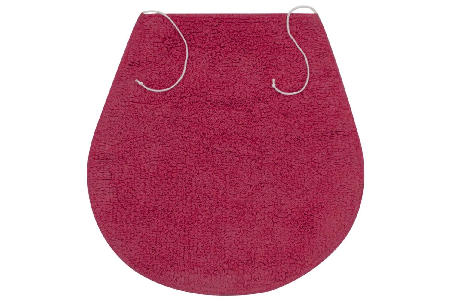 Bathroom Mat Set 3 Pieces Fabric Fuchsia-4