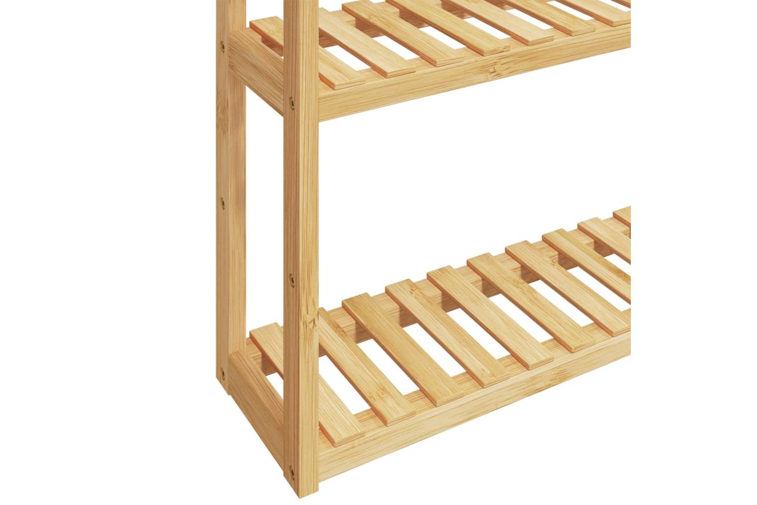 Bathroom Shelf 3-tier Wall-mounted 60x15x54 Cm Bamboo-6