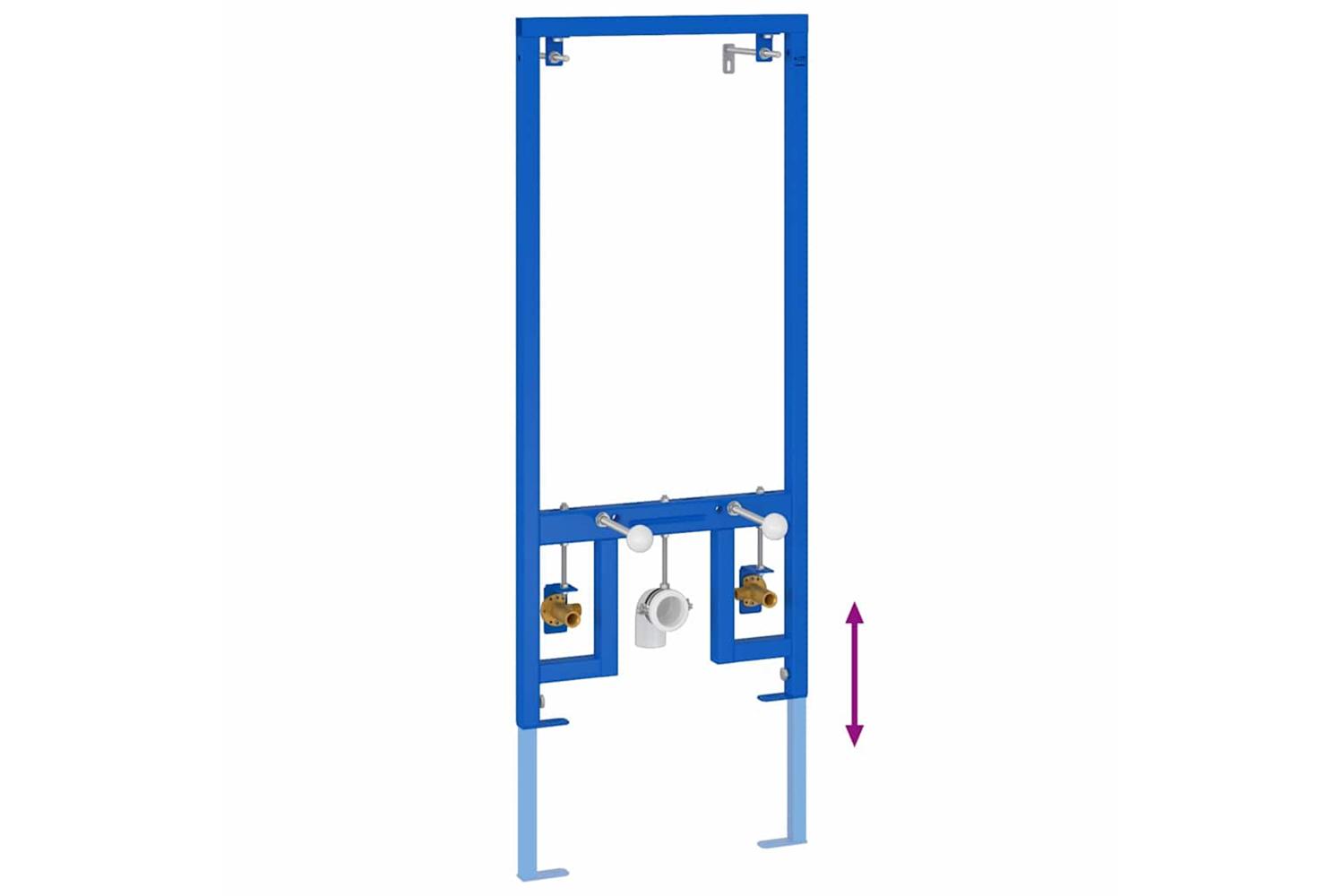 Bathroom Wall Support Manual Blue 50 X 175 X 136 Cm Steel-9