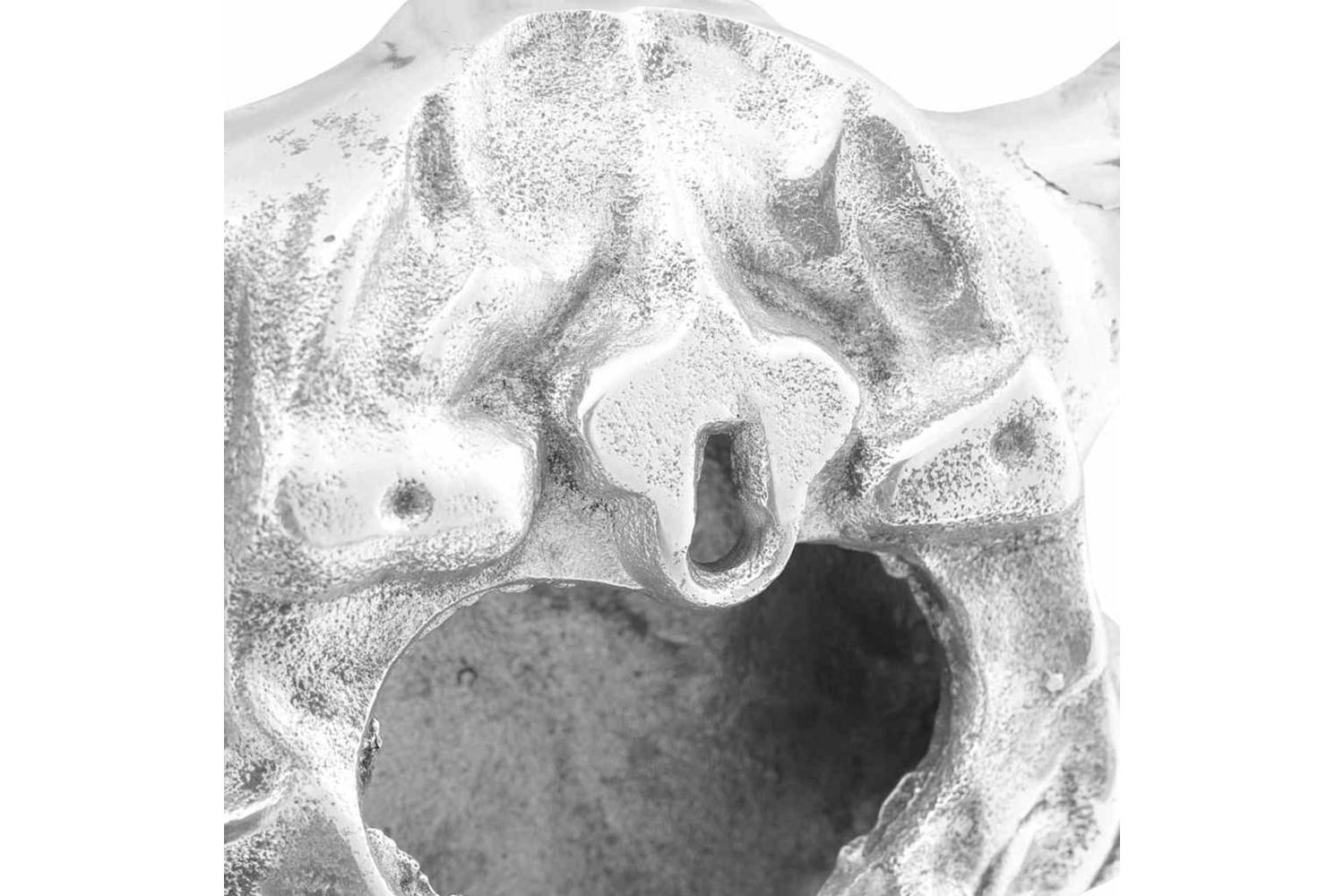 Bull Skull Silver 53 X 11 X 40 Cm Aluminium-7