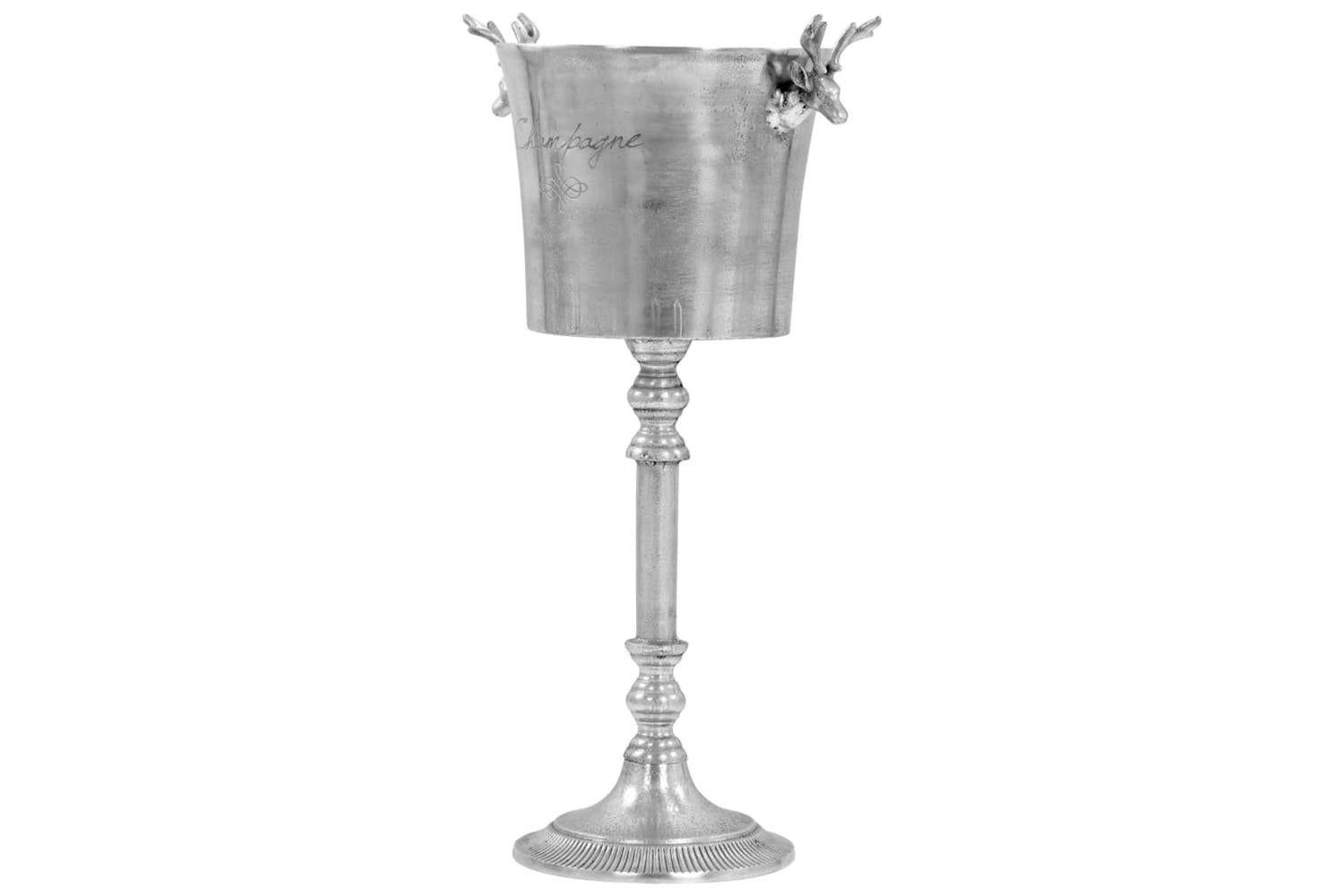 Champagne Cooler Solid Aluminium 39x29x71 Cm Silver-2