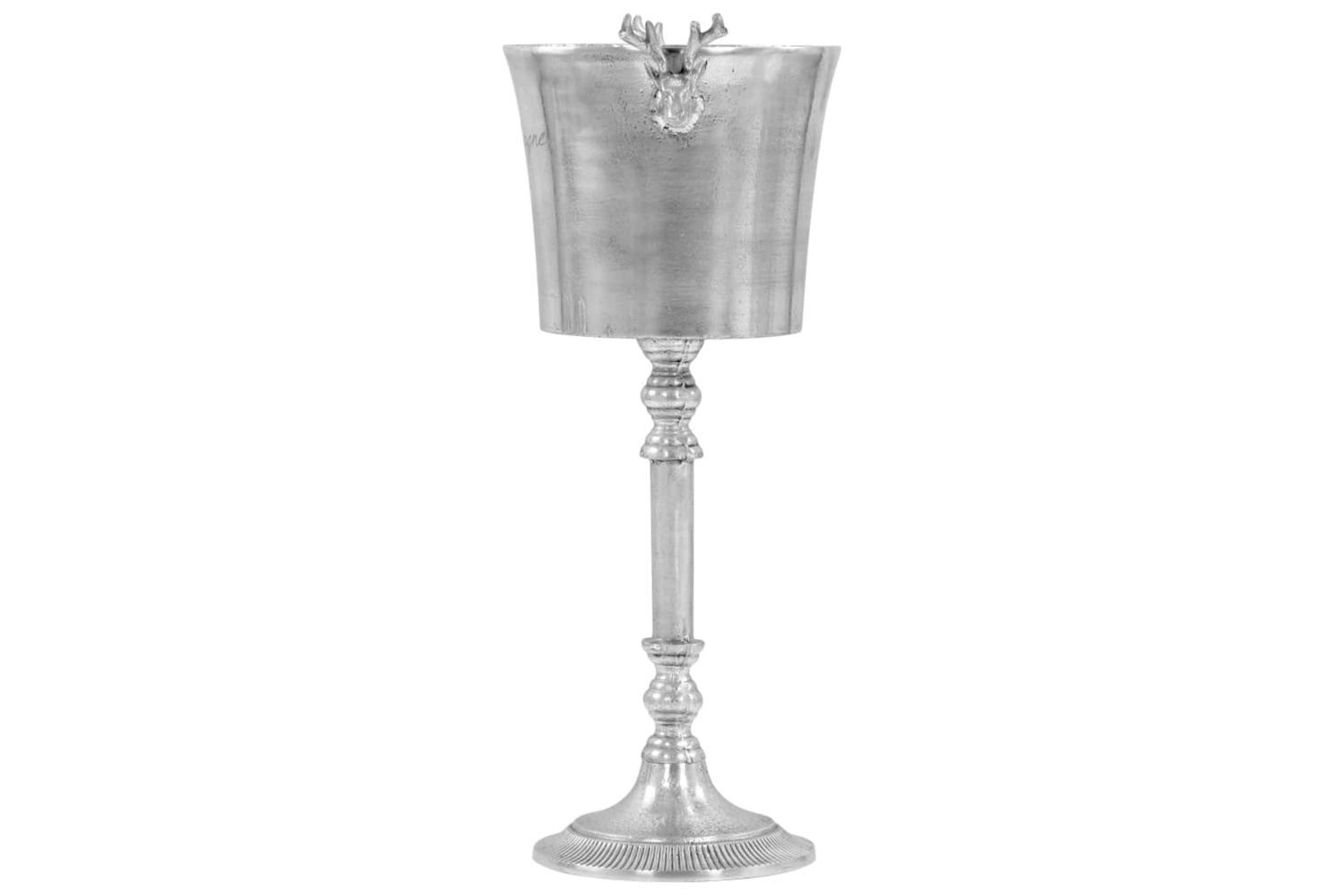 Champagne Cooler Solid Aluminium 39x29x71 Cm Silver-3