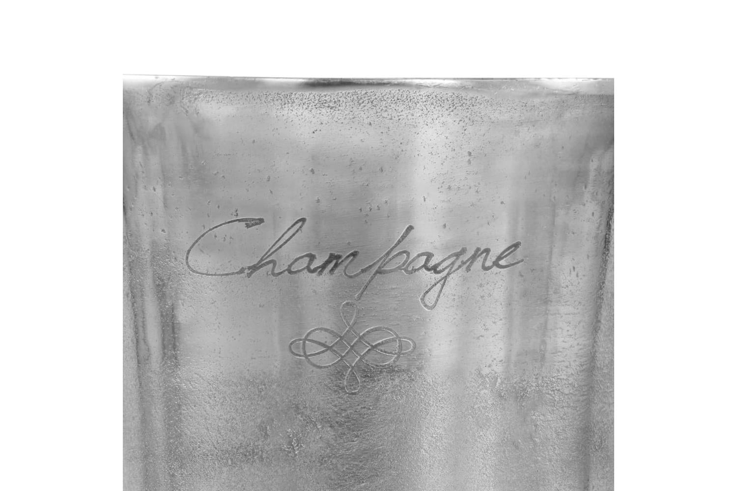 Champagne Cooler Solid Aluminium 39x29x71 Cm Silver-6