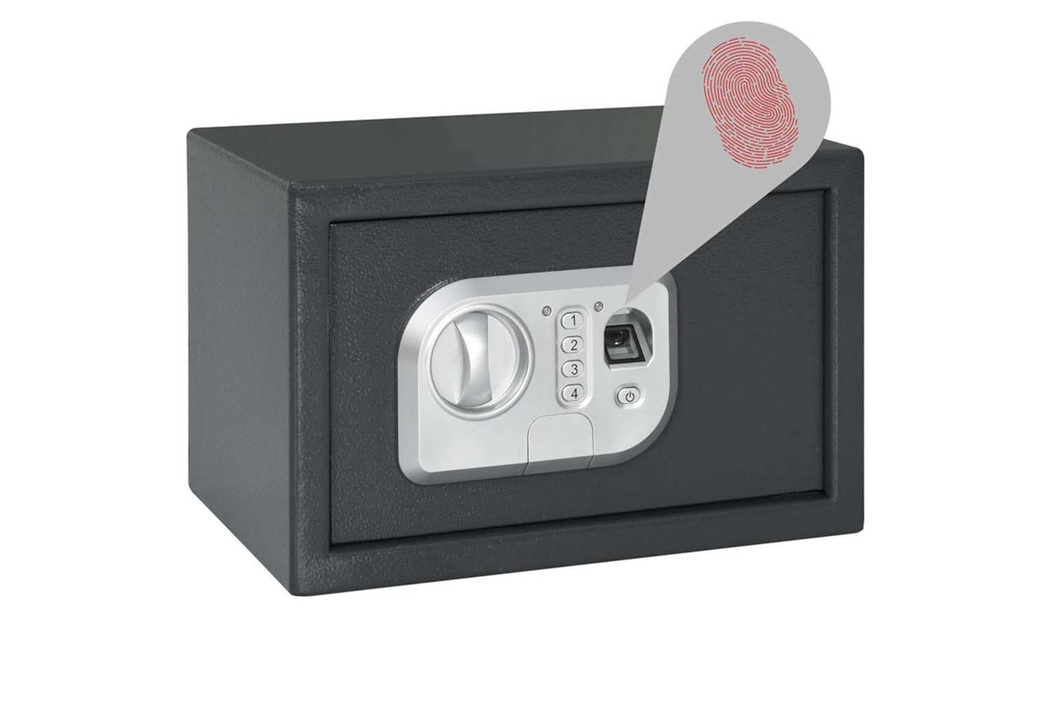 Digital Safe With Lock Dark Grey 20 X 31 X 20 Cm Steel-2