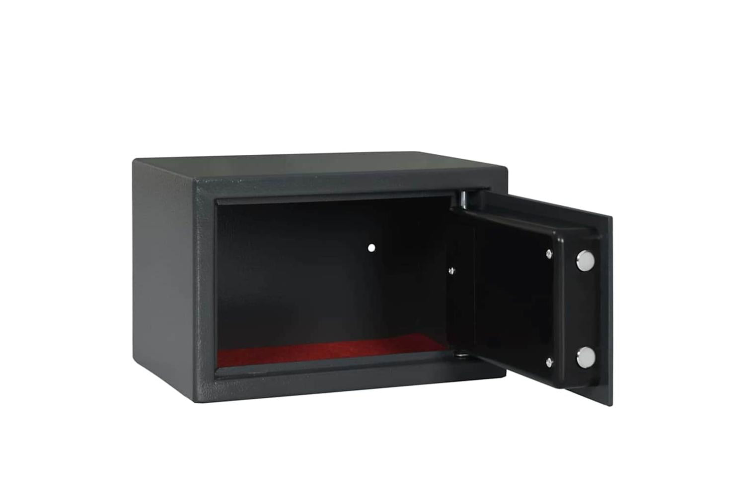 Digital Safe With Lock Dark Grey 20 X 31 X 20 Cm Steel-3