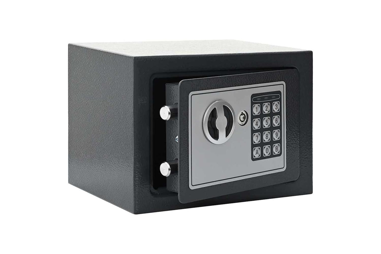 Digital Safe With Lock Dark Grey 23 X 17 X 17 Cm Steel