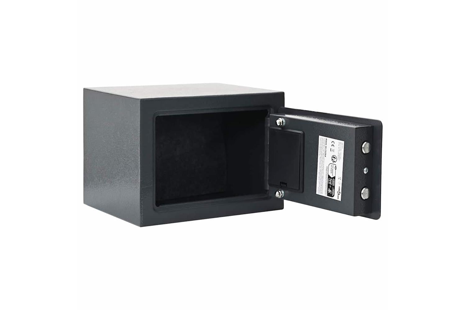 Digital Safe With Lock Dark Grey 23 X 17 X 17 Cm Steel-2