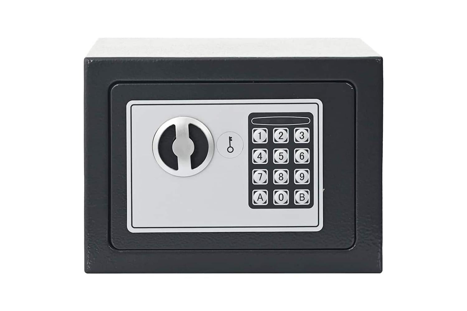 Digital Safe With Lock Dark Grey 23 X 17 X 17 Cm Steel-3