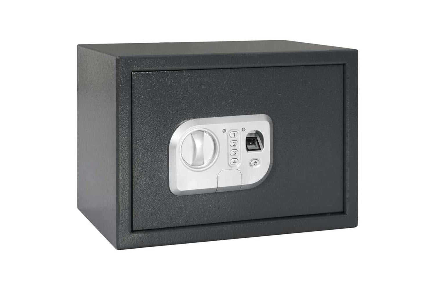 Digital Safe With Lock Dark Grey 25 X 35 X 25 Cm Steel