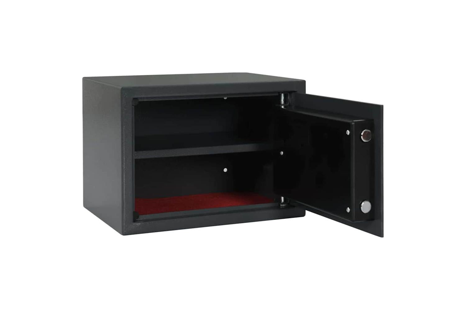 Digital Safe With Lock Dark Grey 25 X 35 X 25 Cm Steel-3