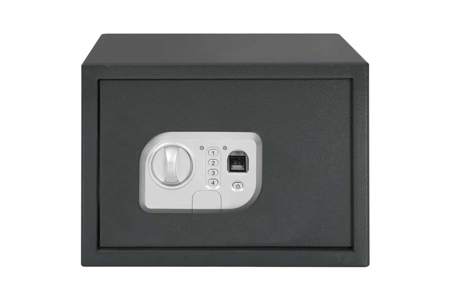 Digital Safe With Lock Dark Grey 25 X 35 X 25 Cm Steel-4