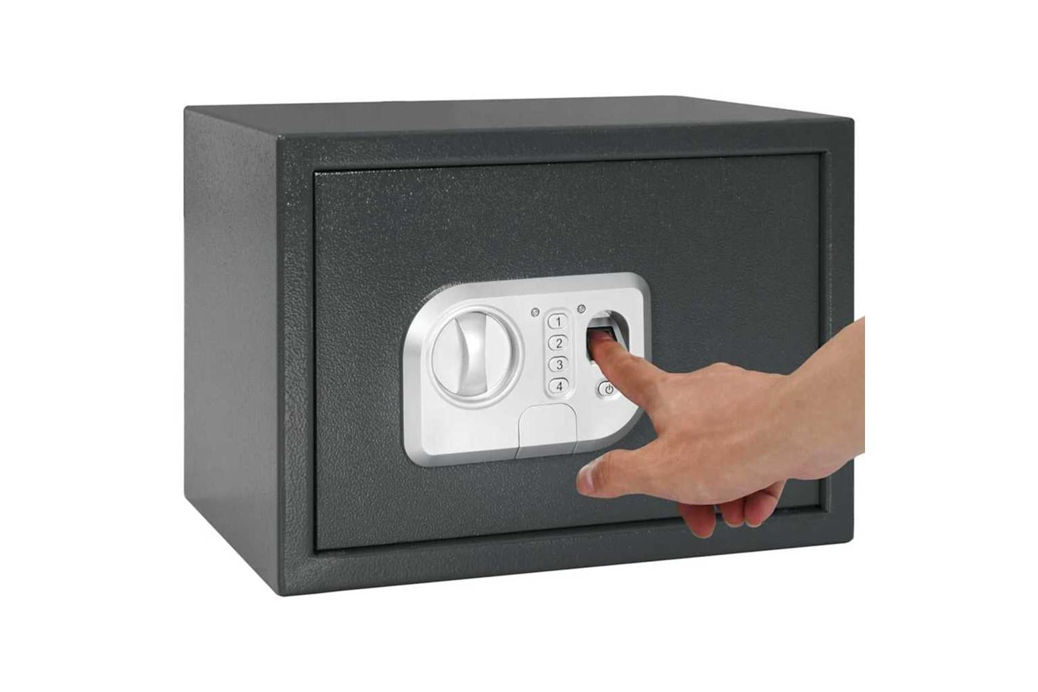 Digital Safe With Lock Dark Grey 25 X 35 X 25 Cm Steel-10
