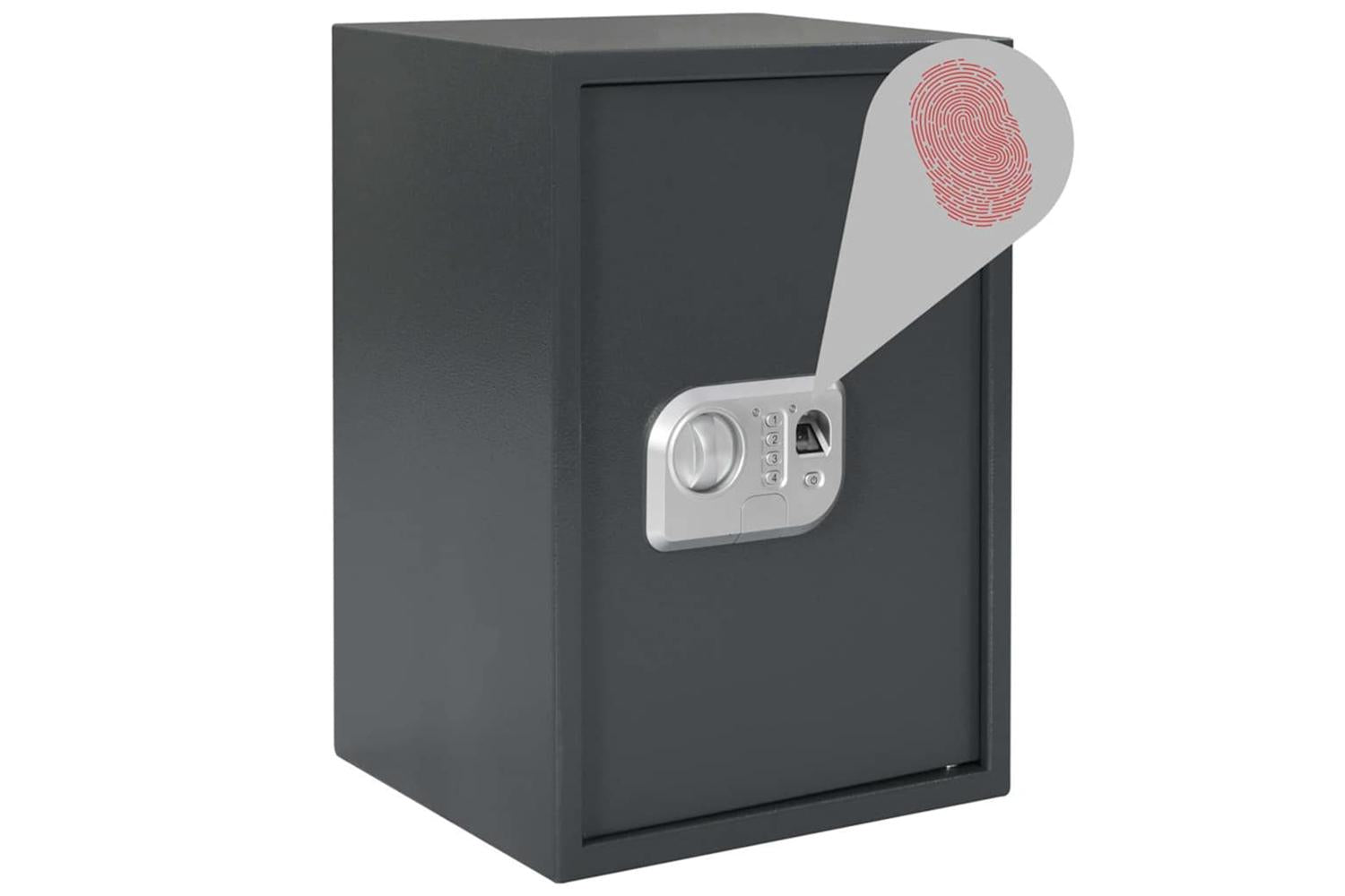 Digital Safe With Lock Dark Grey 31 X 35 X 50 Cm Steel-2