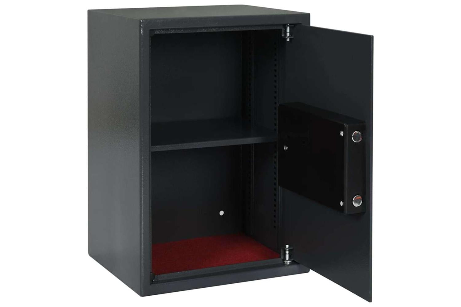 Digital Safe With Lock Dark Grey 31 X 35 X 50 Cm Steel-3