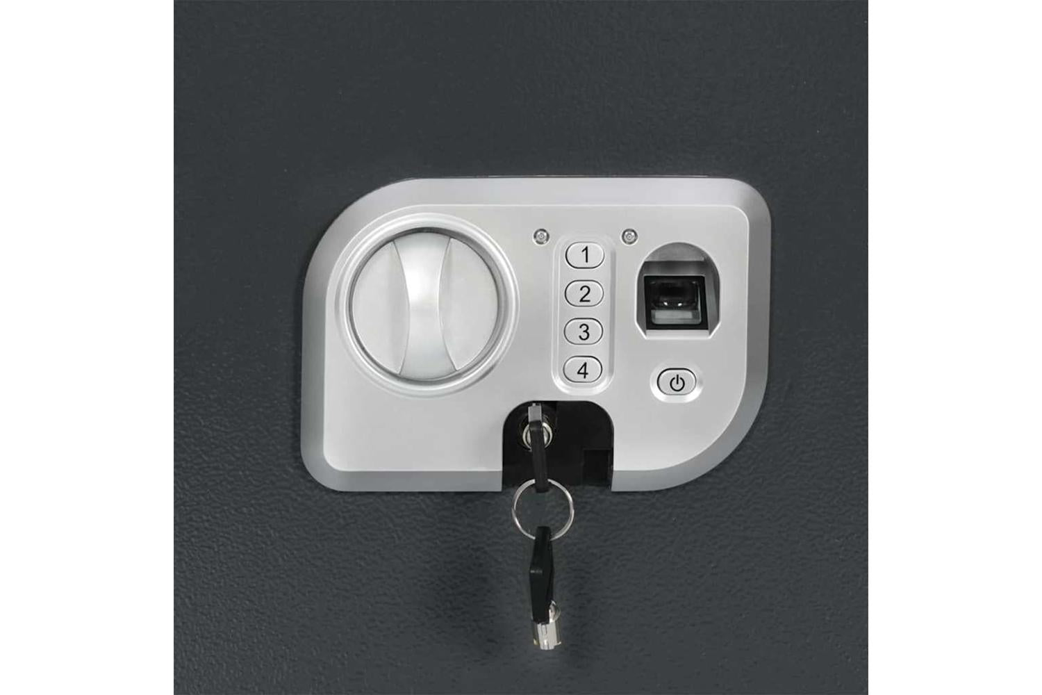 Digital Safe With Lock Dark Grey 31 X 35 X 50 Cm Steel-8