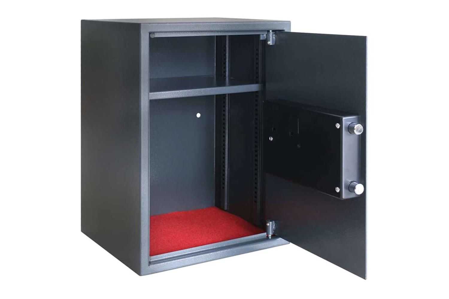 Digital Safe With Lock Dark Grey 35 X 31 X 50 Cm Steel-3
