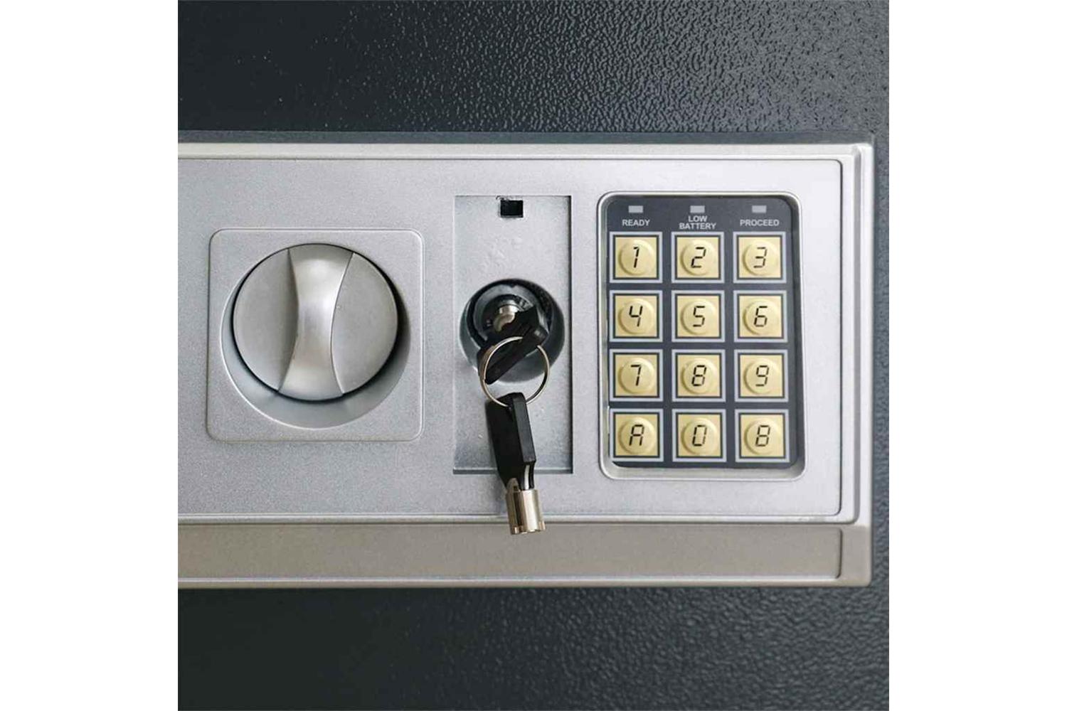 Digital Safe With Lock Dark Grey 35 X 31 X 50 Cm Steel-5