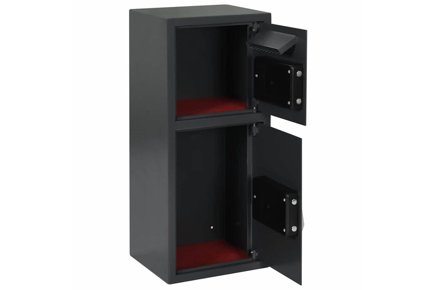Digital Safe With Lock Dark Grey 35 X 31 X 80 Cm Steel-2