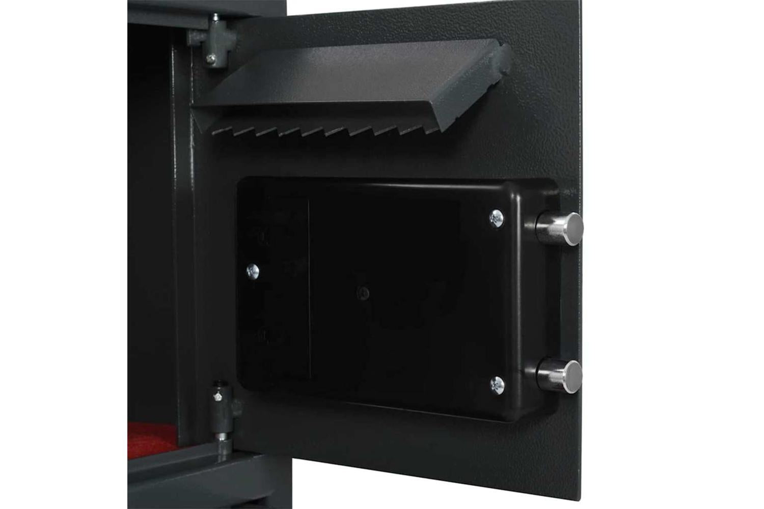 Digital Safe With Lock Dark Grey 35 X 31 X 80 Cm Steel-7