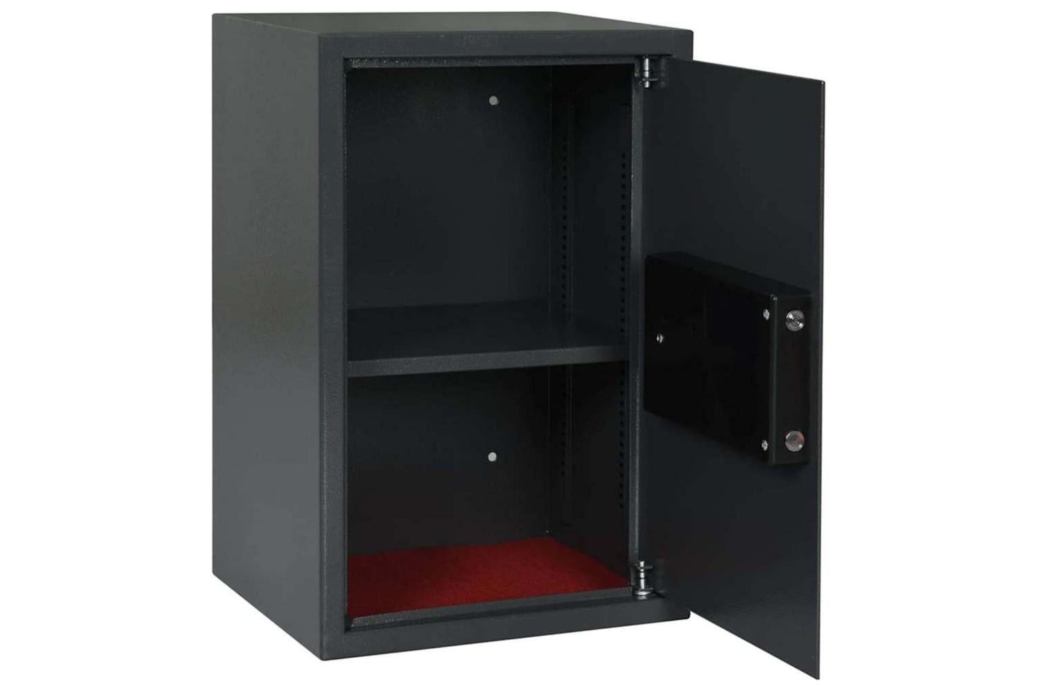 Digital Safe With Lock Dark Grey 40 X 35 X 60 Cm Steel-2