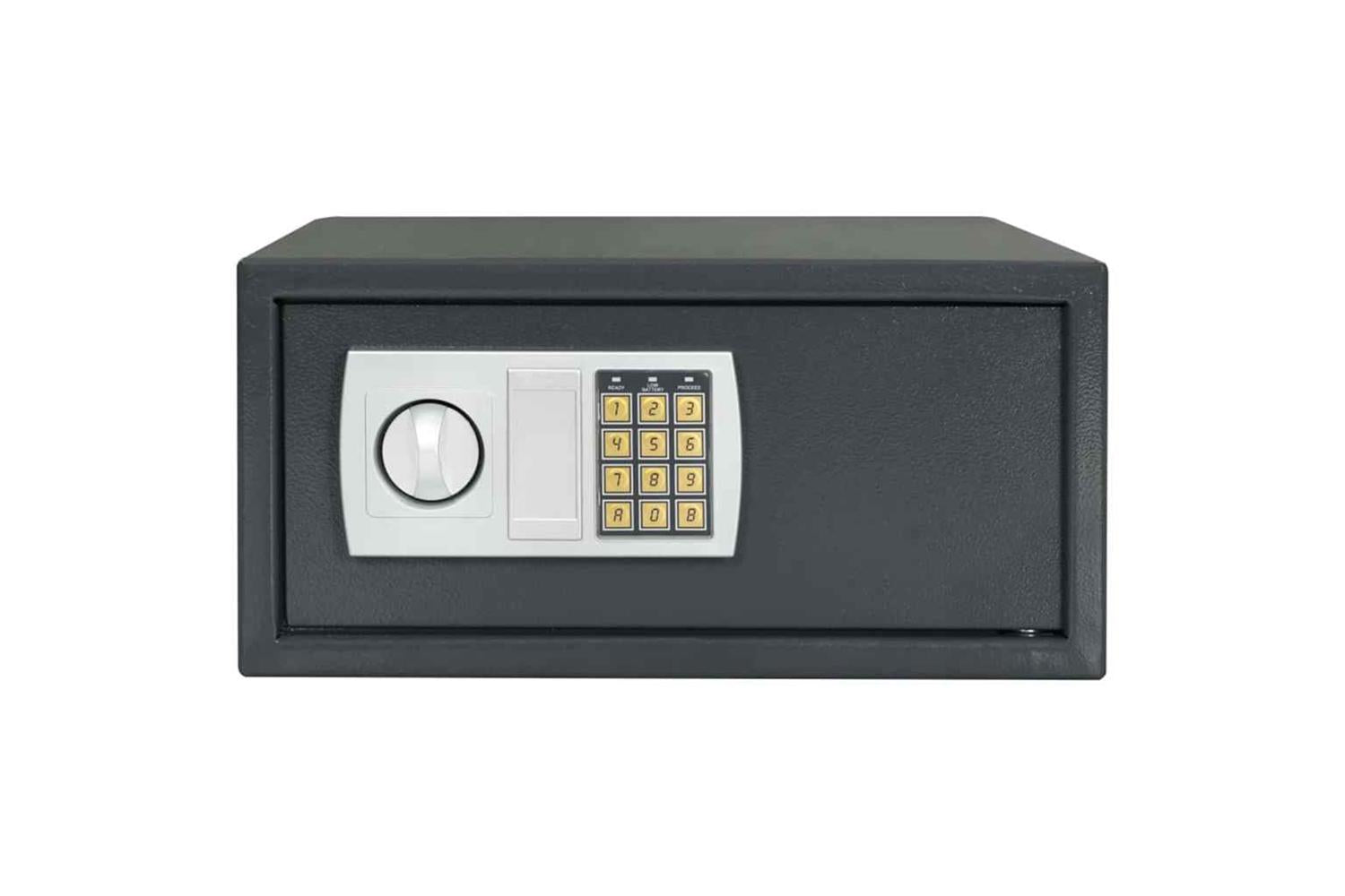 Digital Safe With Lock Dark Grey 42 X 37 X 20 Cm Steel-3