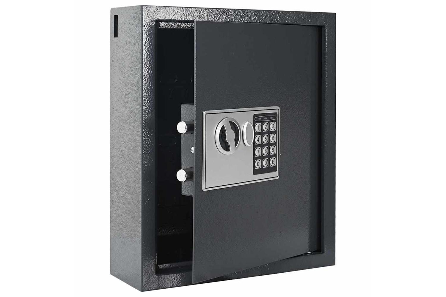 Digital Safe With Lock Grey 30 X 10 X 365 Cm Steel-2