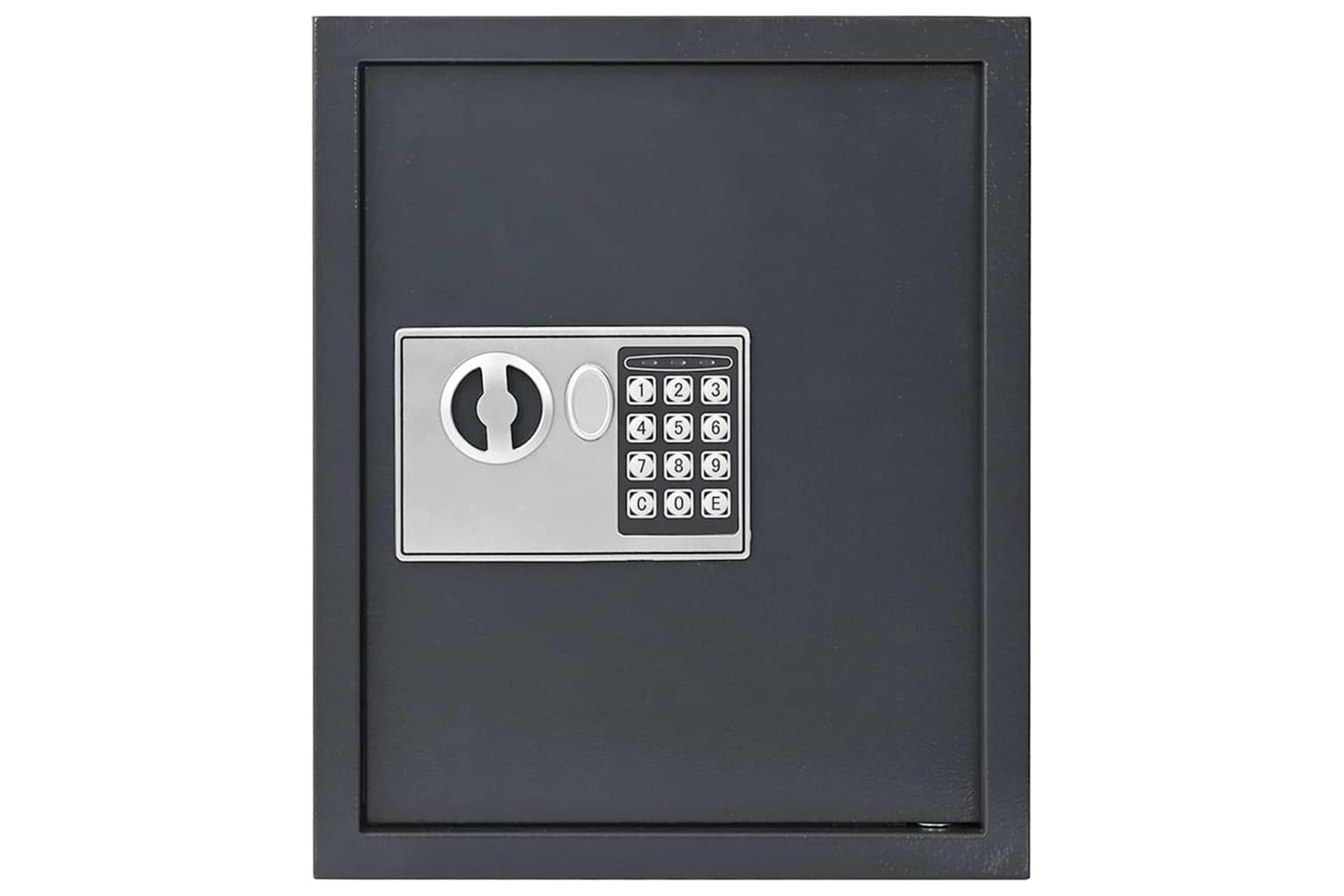 Digital Safe With Lock Grey 30 X 10 X 365 Cm Steel-5
