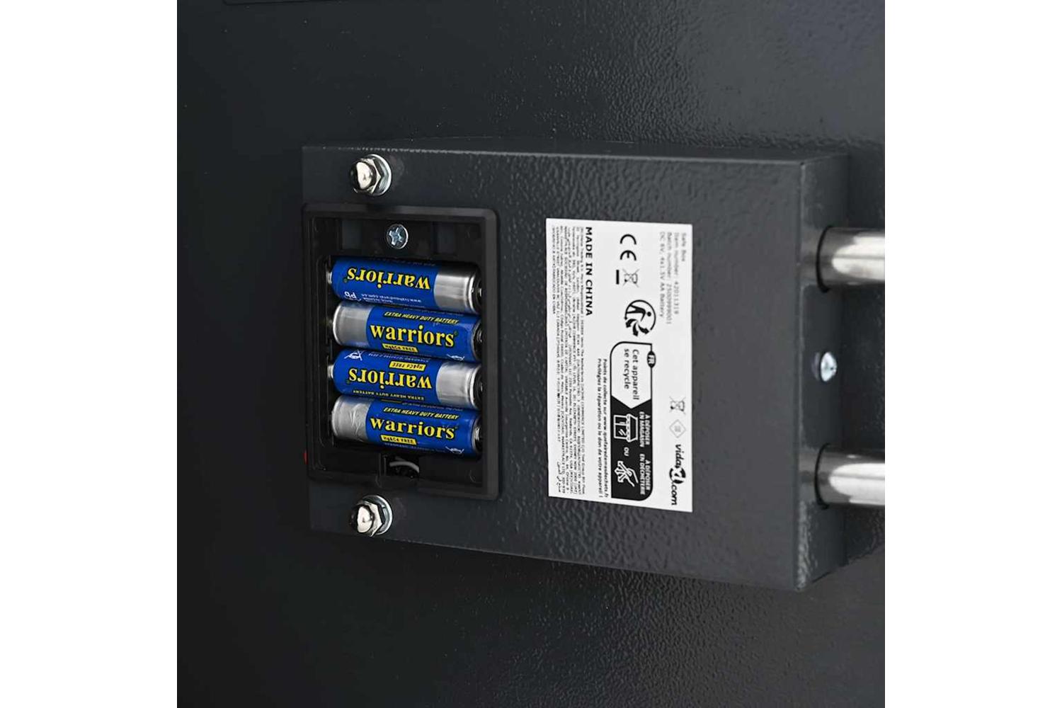 Digital Safe With Lock Grey 30 X 10 X 365 Cm Steel-7