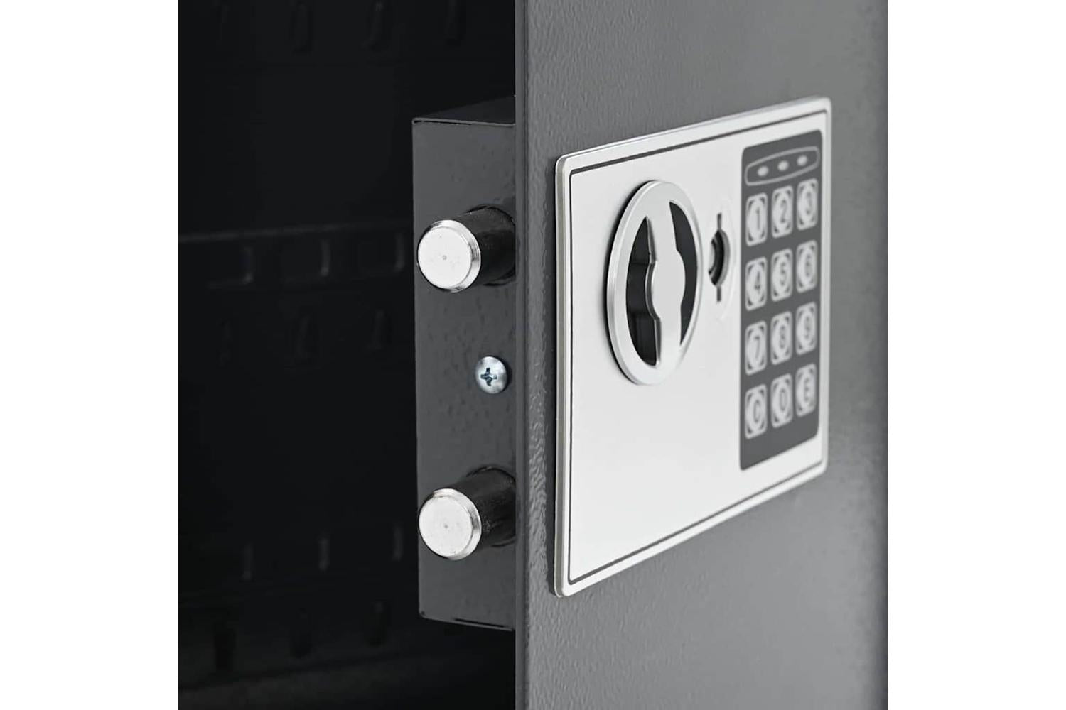 Digital Safe With Lock Grey 30 X 10 X 365 Cm Steel-8