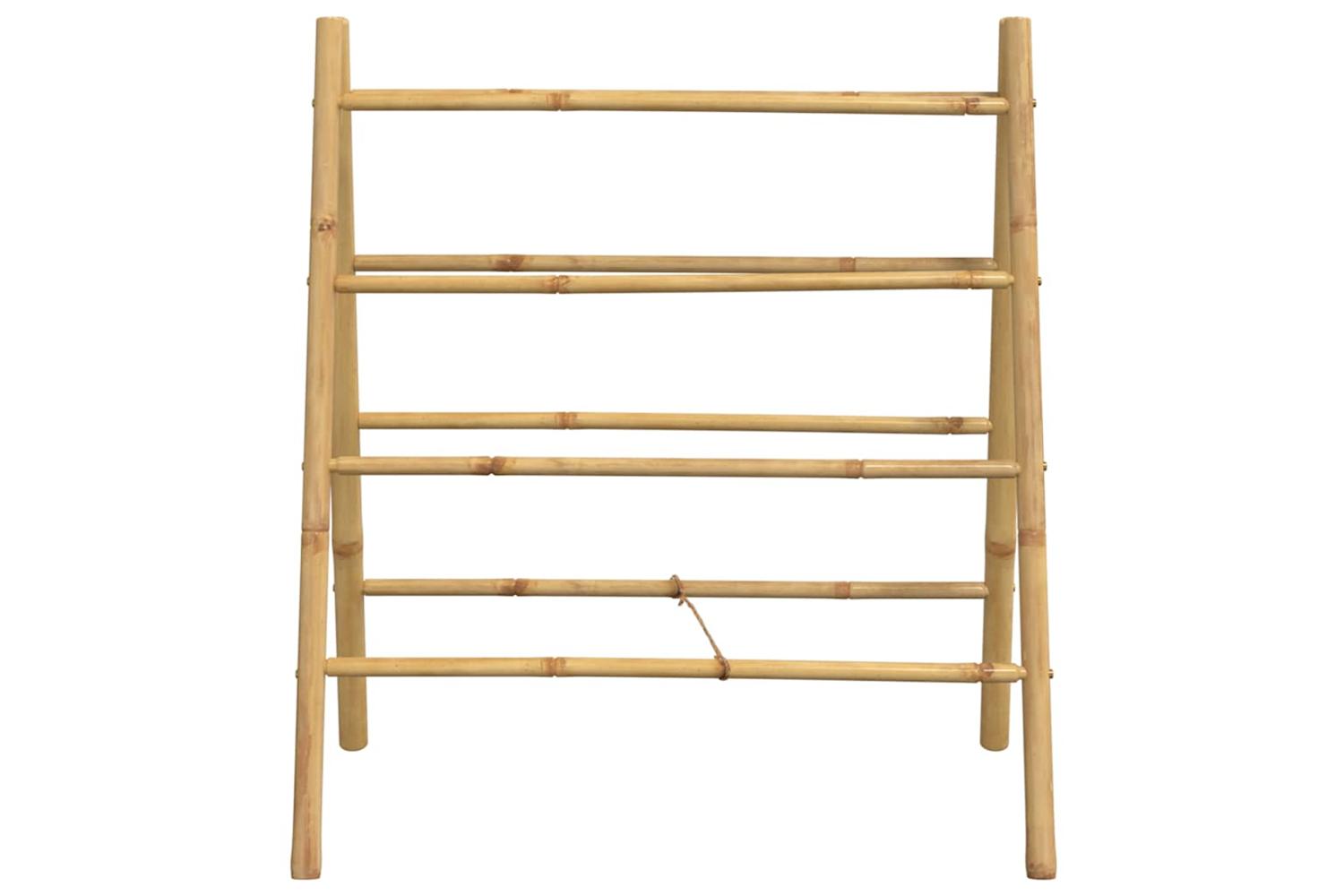 Double Towel Ladder With 4 Rungs 90x50x100 Cm Bamboo-5