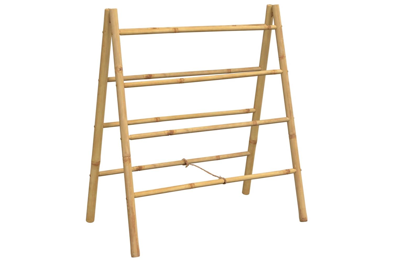 Double Towel Ladder With 4 Rungs 90x50x100 Cm Bamboo-6