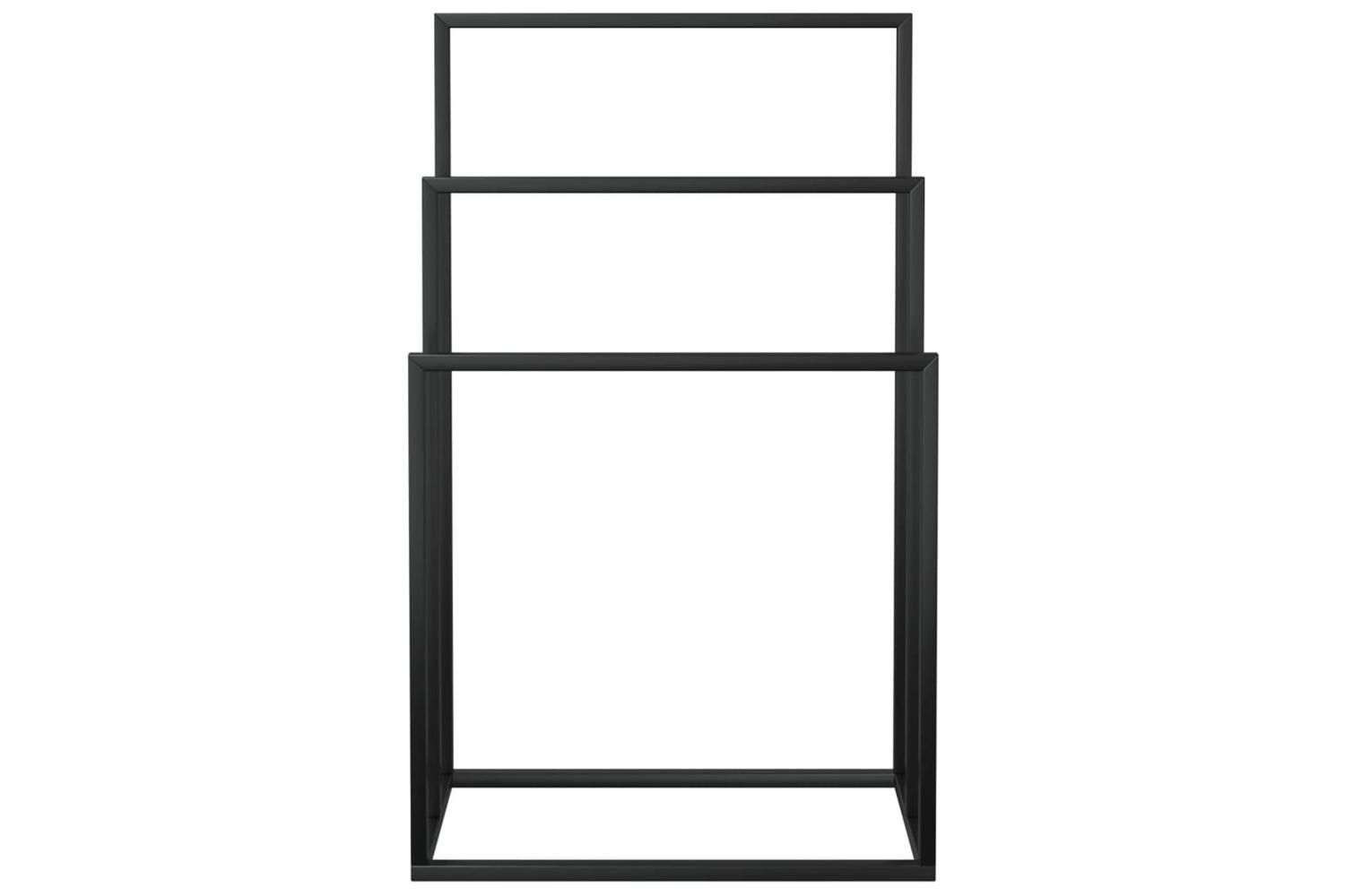 Freestanding Towel Rack Black 48x24x79 Cm Iron-3