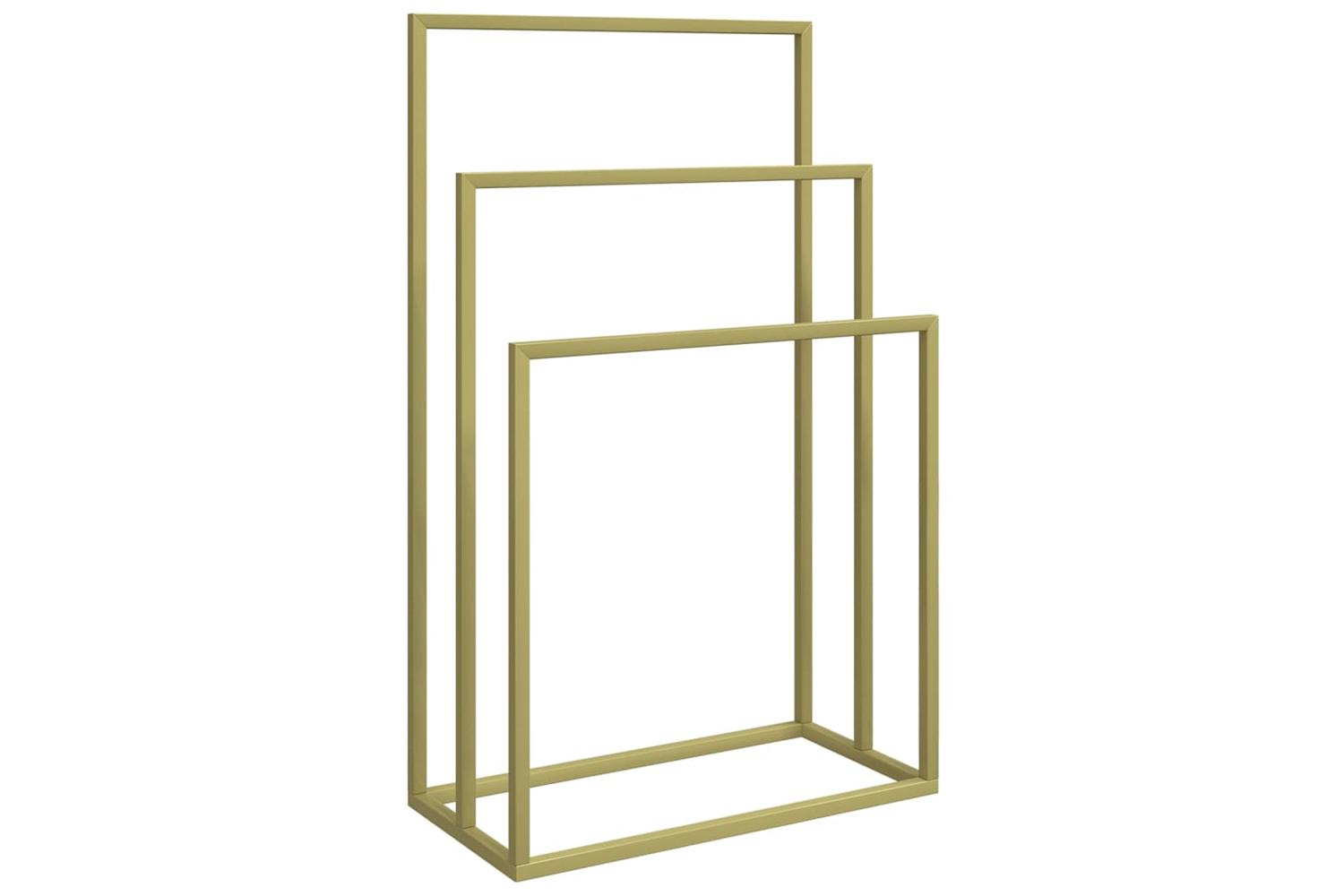 Freestanding Towel Rack Gold 48x24x79 Cm Iron-2